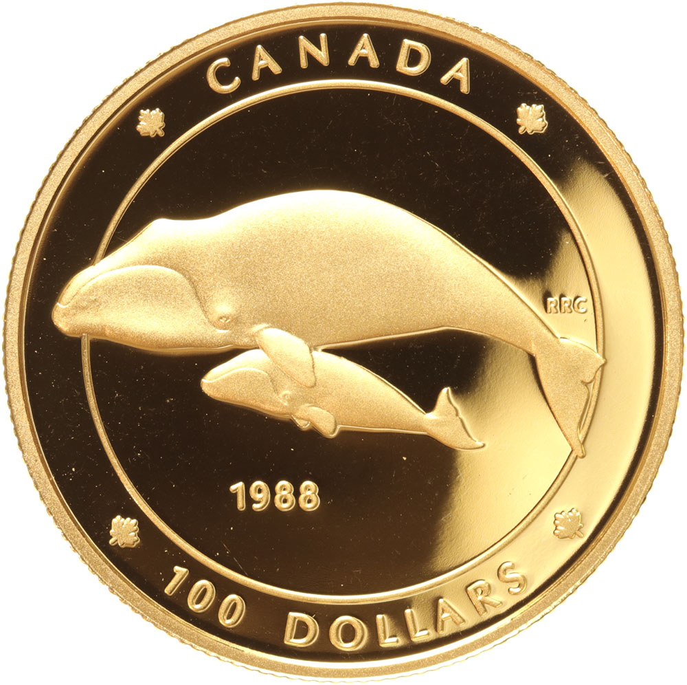 Canada 100 Dollars 1988 Bowhead Whales