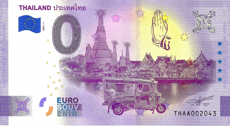 0 Euro biljet Thailand 2021 - Thailand