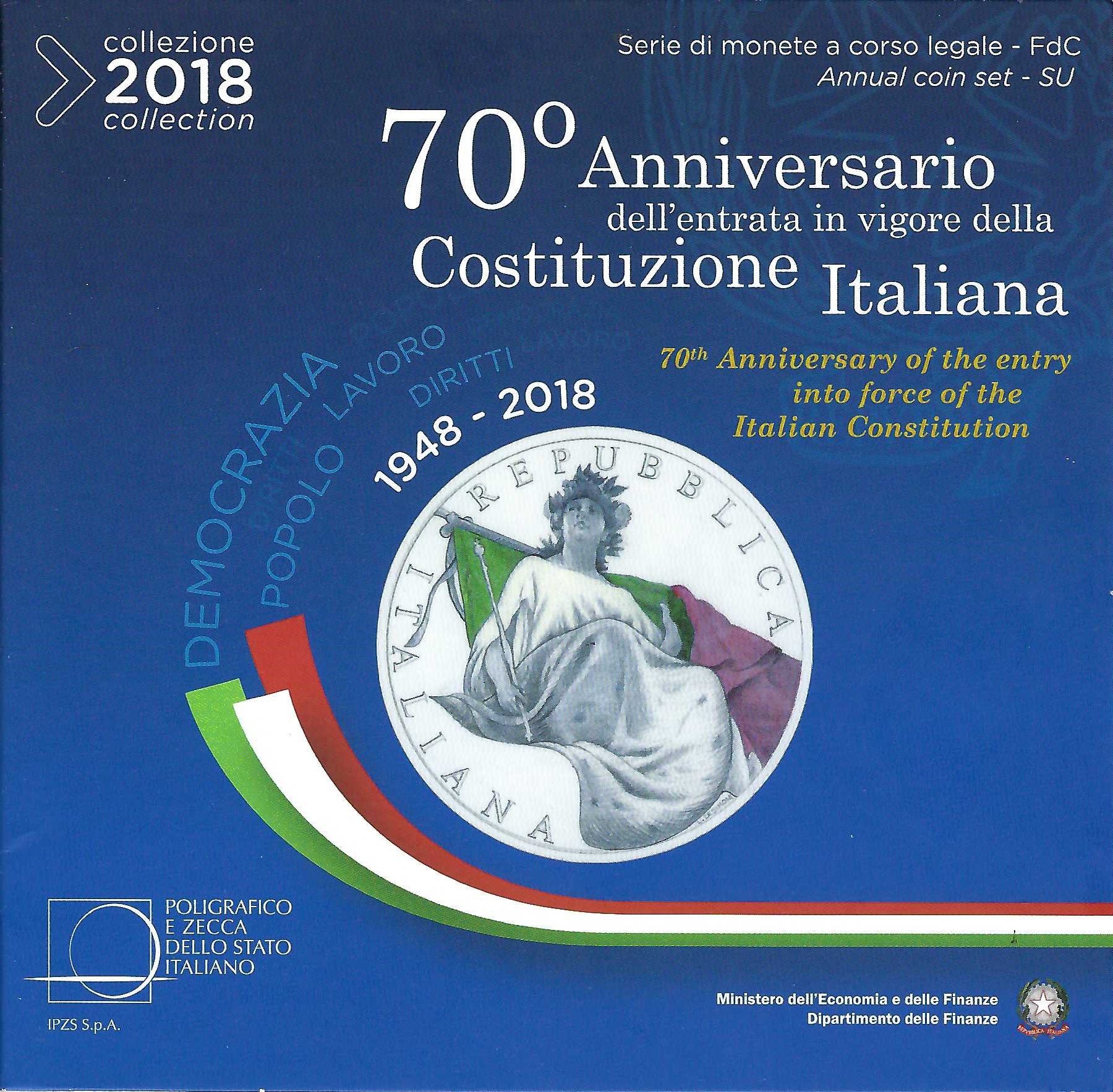 BU set Italië 2018 II Grondwet