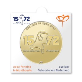 Nederland 2022 450 jaar Geboorte van Nederland penning in munthouder KNM