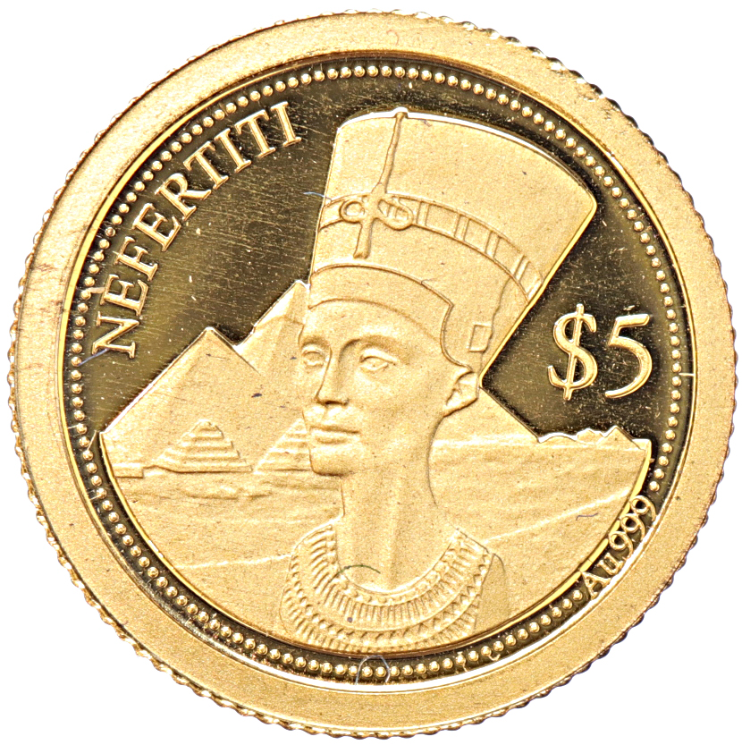 Solomon Islands 5 Dollars gold 2013 Nefertiti proof