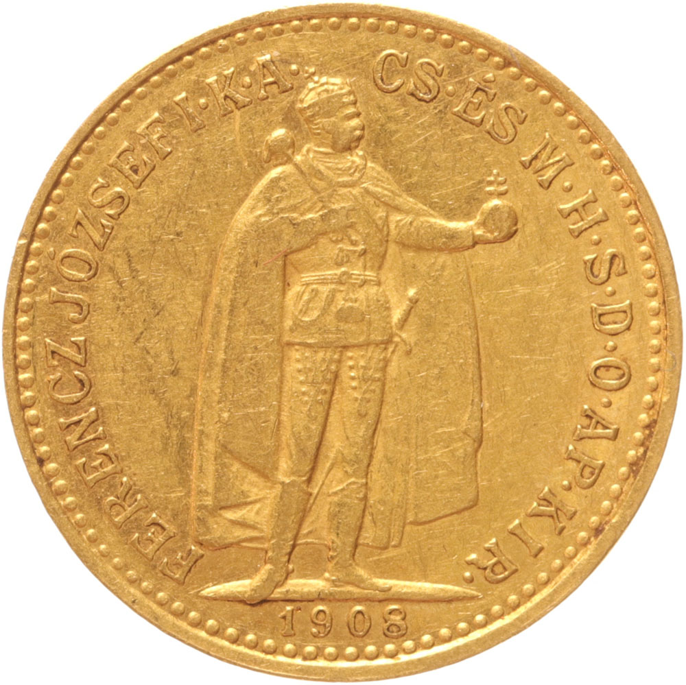 Hungary 10 korona 1908