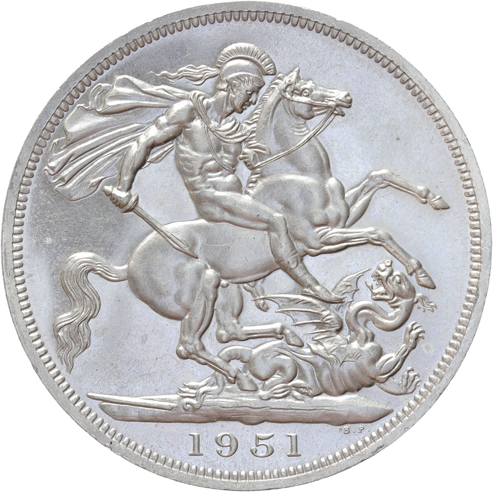 Great Britain Crown 1951 nickel Proof
