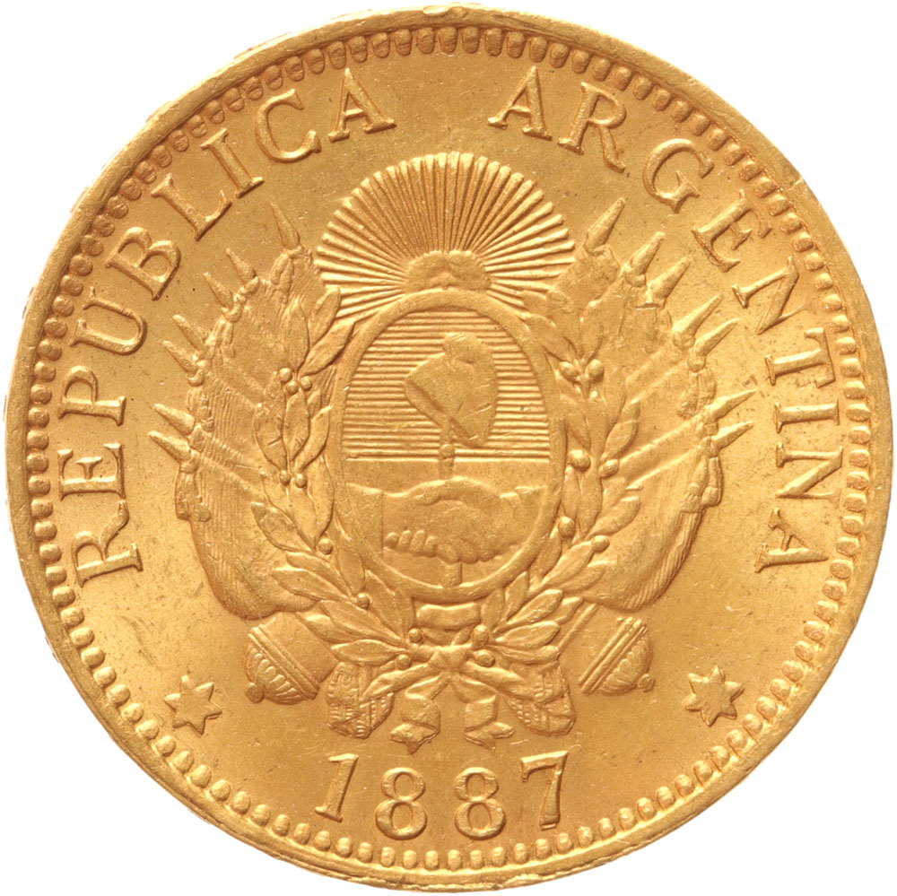 Argentina 5 pesos 1887