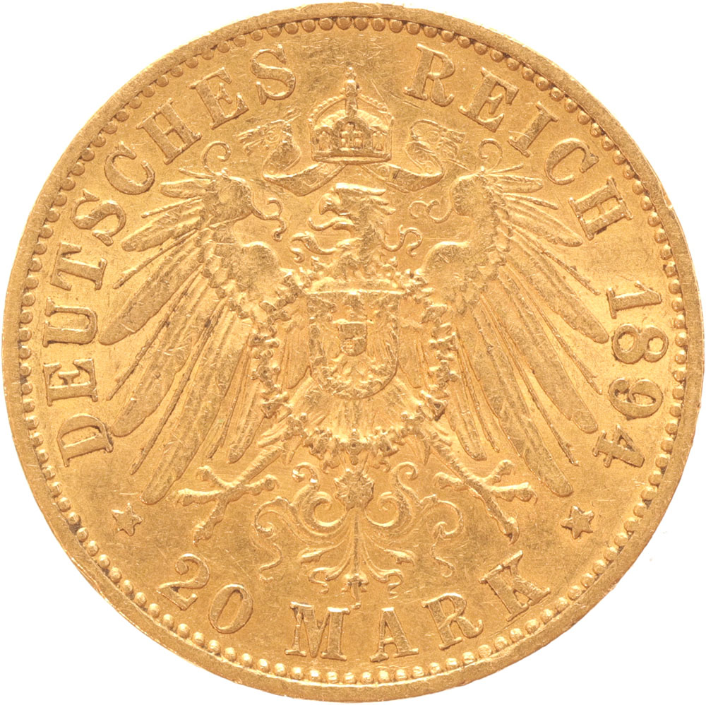 Germany Prussia 20 Mark 1894a