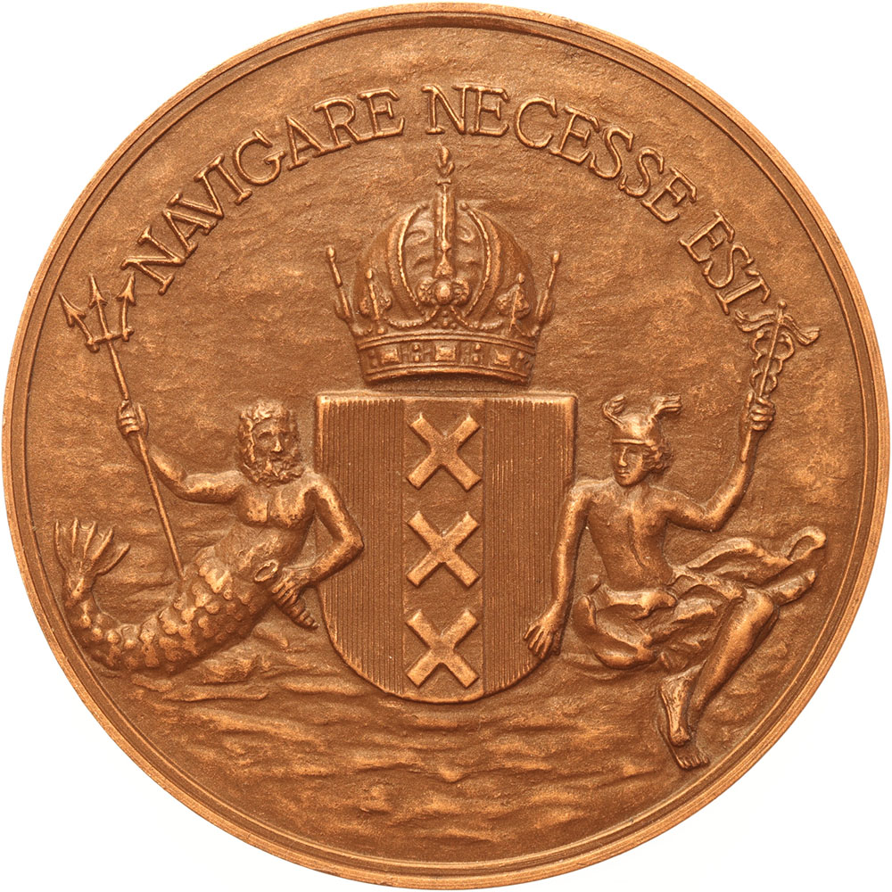 Penning brons Koninklijke Nederlandsche Stoomboot Maatschappij 1856-1981