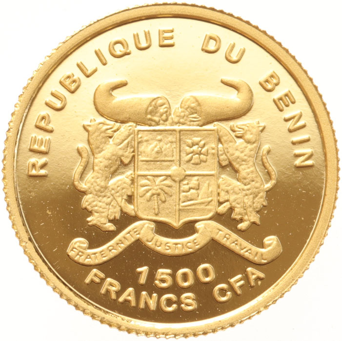 Benin 1500 Francs gold 2005 Albert Schweitzer proof
