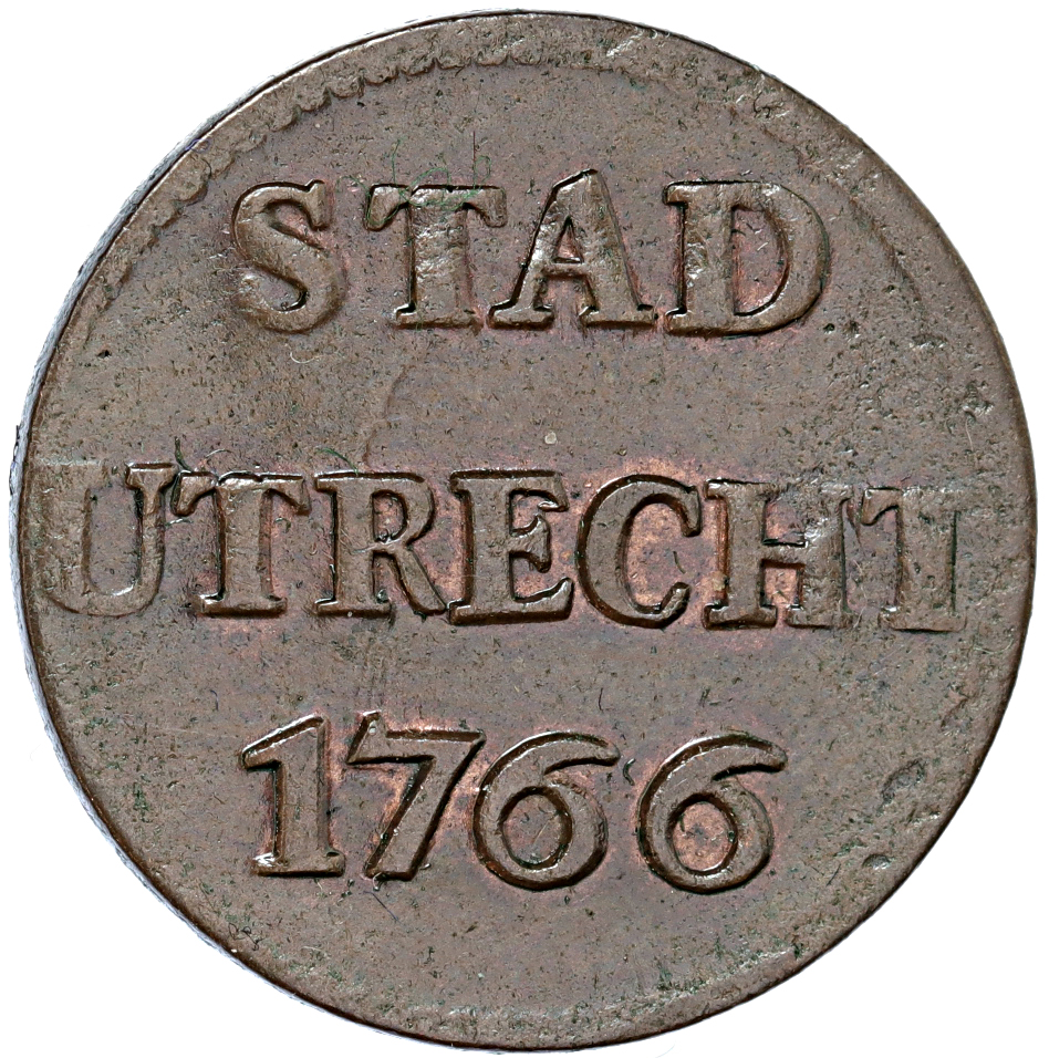 Utrecht-stad Duit 1766
