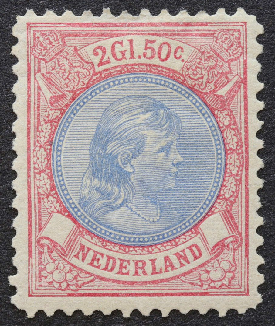 Nederland NVPH nr. 47 Prinses Wilhelmina met hangend haar 1893-1896 ongebruikt
