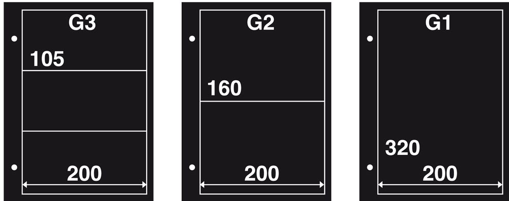 Mappen FDC G2 zwart (per 10)