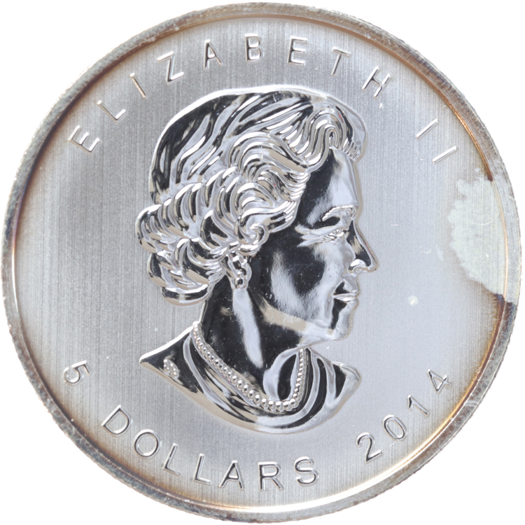 Canada Maple Leaf 2014 F15 privy mark  1 ounce silver