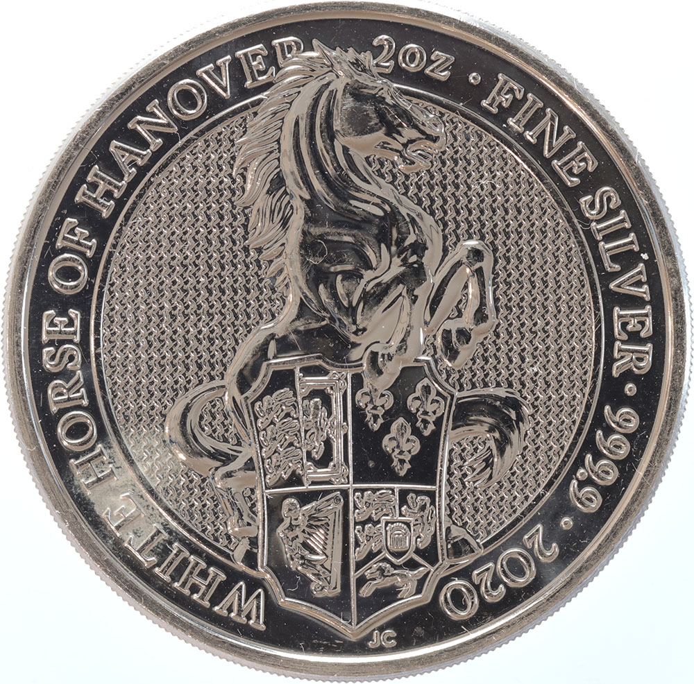 Queens Beast White Horse of Hanover 2020 2 ounce silver Verenigd Koninkrijk