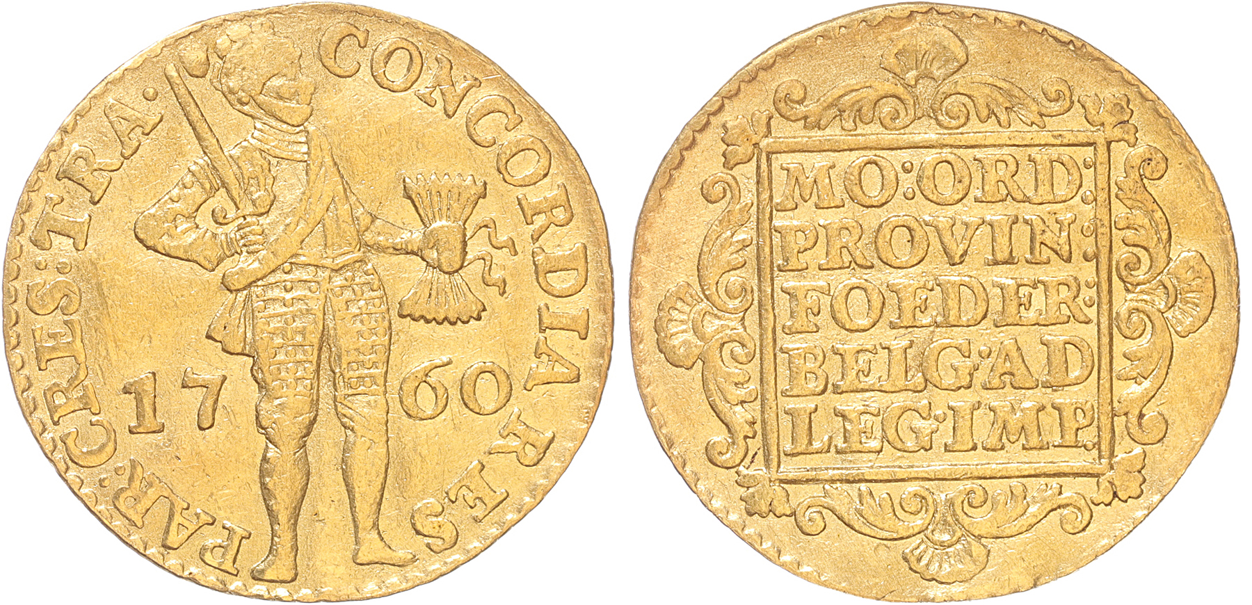 Utrecht Nederlandse dukaat goud 1760