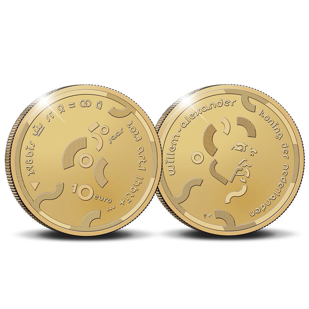 50 jaar erkenning COC 10 euro goud 2023 herdenkingsmunt proof