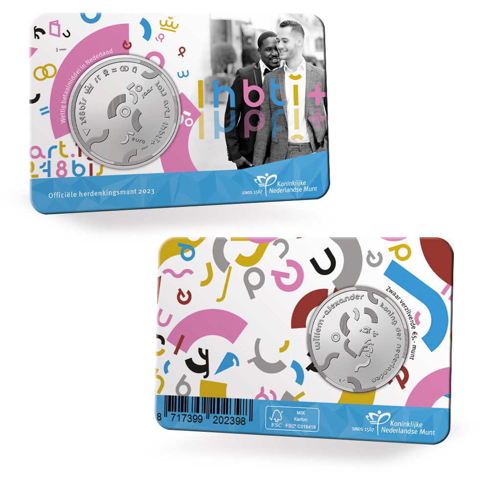 50 jaar erkenning COC 5 euro verzilverd 2023 UNC in coincard