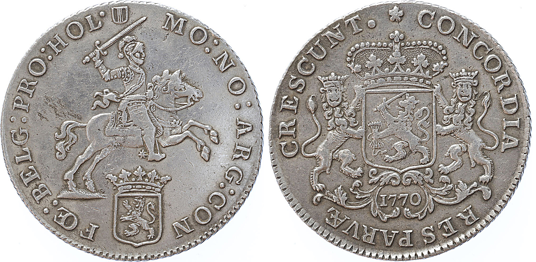 Holland Halve zilveren rijder 1770