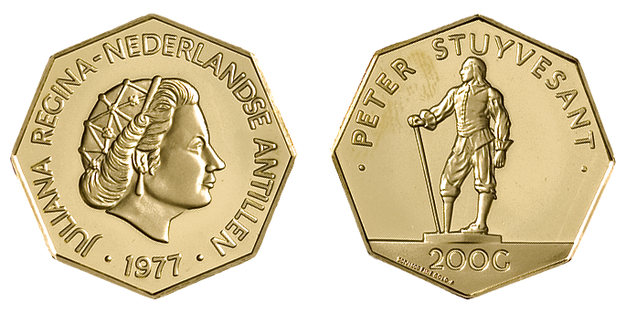 200 Gulden 1977 Peter Stuyvesant Nederlandse Antillen Proof