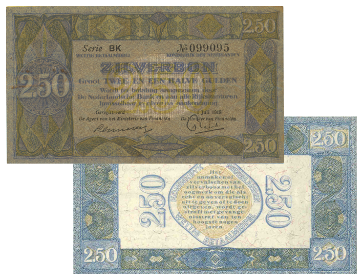 2 1/2 gulden 1918 Zilverbon 11-2