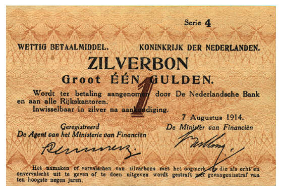 1 gulden 1914 Zilverbon 01-1c