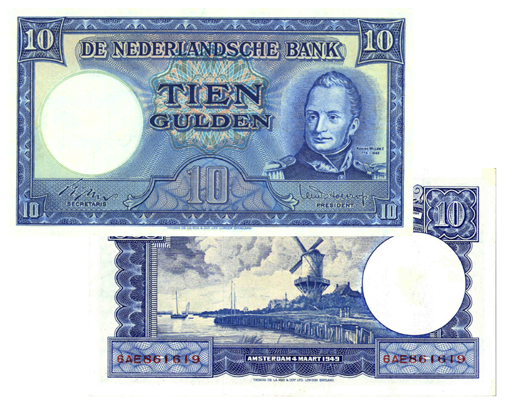 10 gulden 1949 Willem I/ Molen 47-1