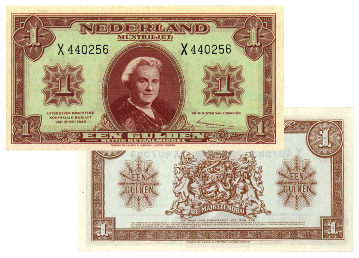 1 gulden 1945 Wilhelmina II 06-1c