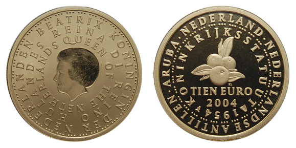 Koninkrijksmunt 10 Euro 2004 goud proof
