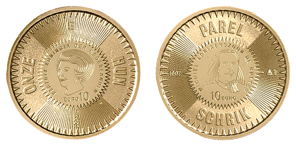 Michiel de Ruyter 10 Euro 2007 herdenkingsmunt goud proof