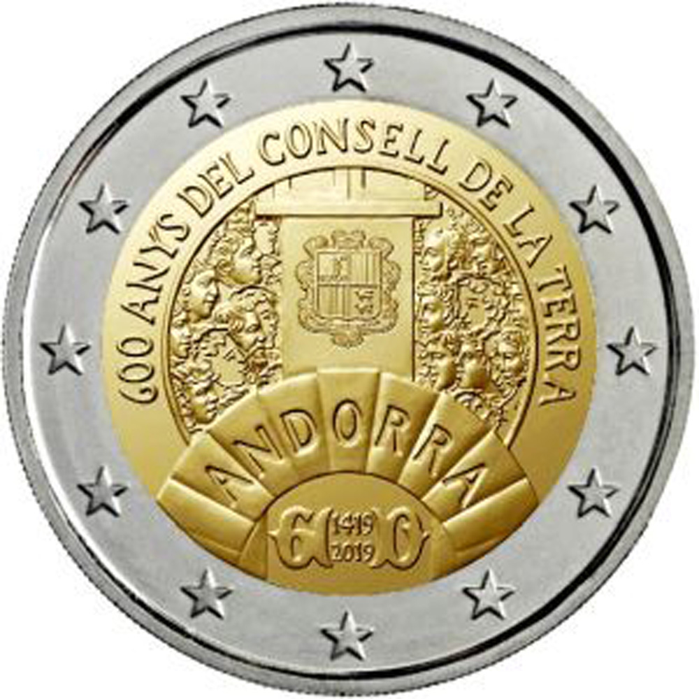 Andorra 2 euro 2019 Consell de la Terra BU coincard