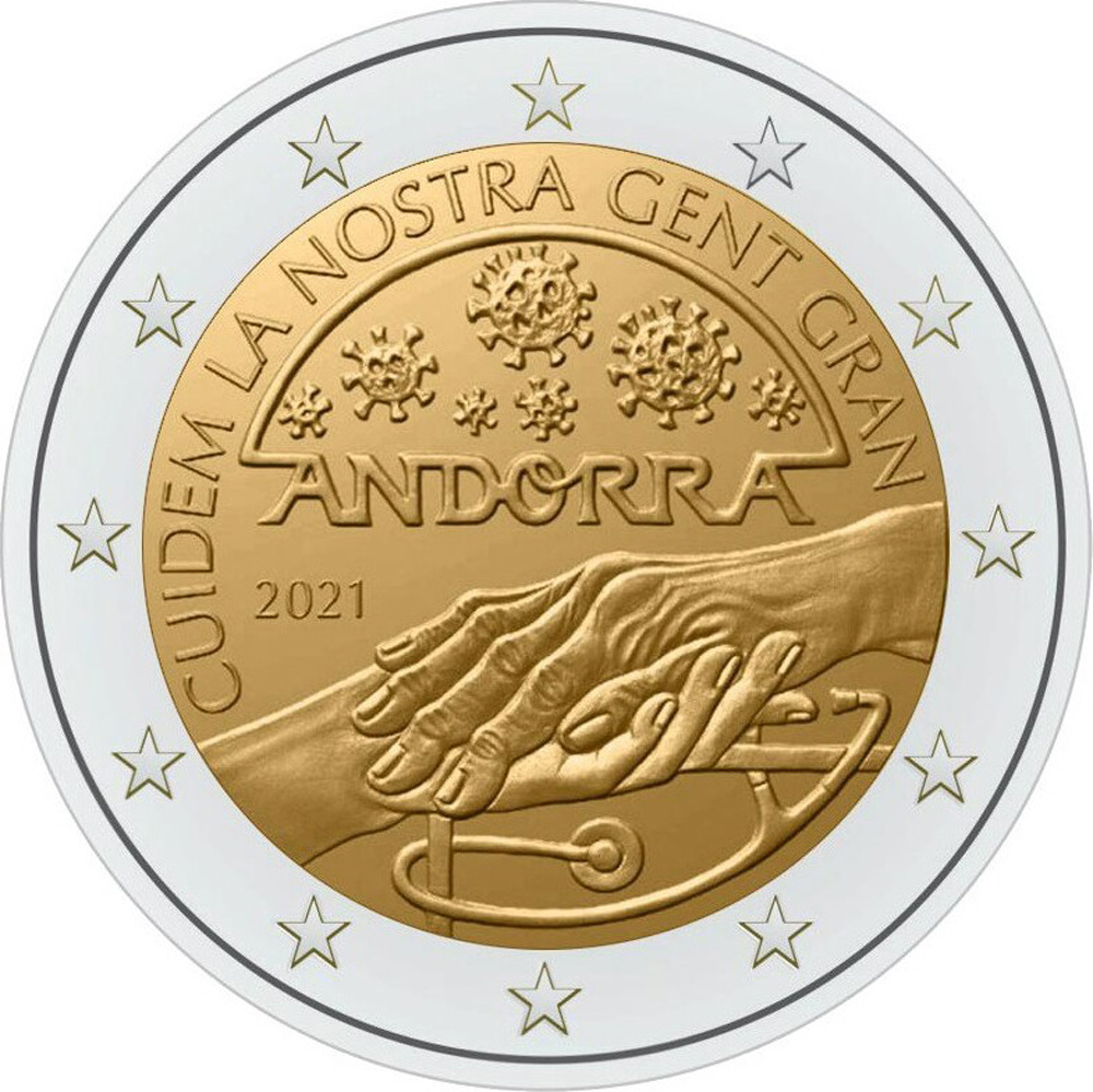 Andorra 2 euro 2021 Ouderenzorg BU coincard