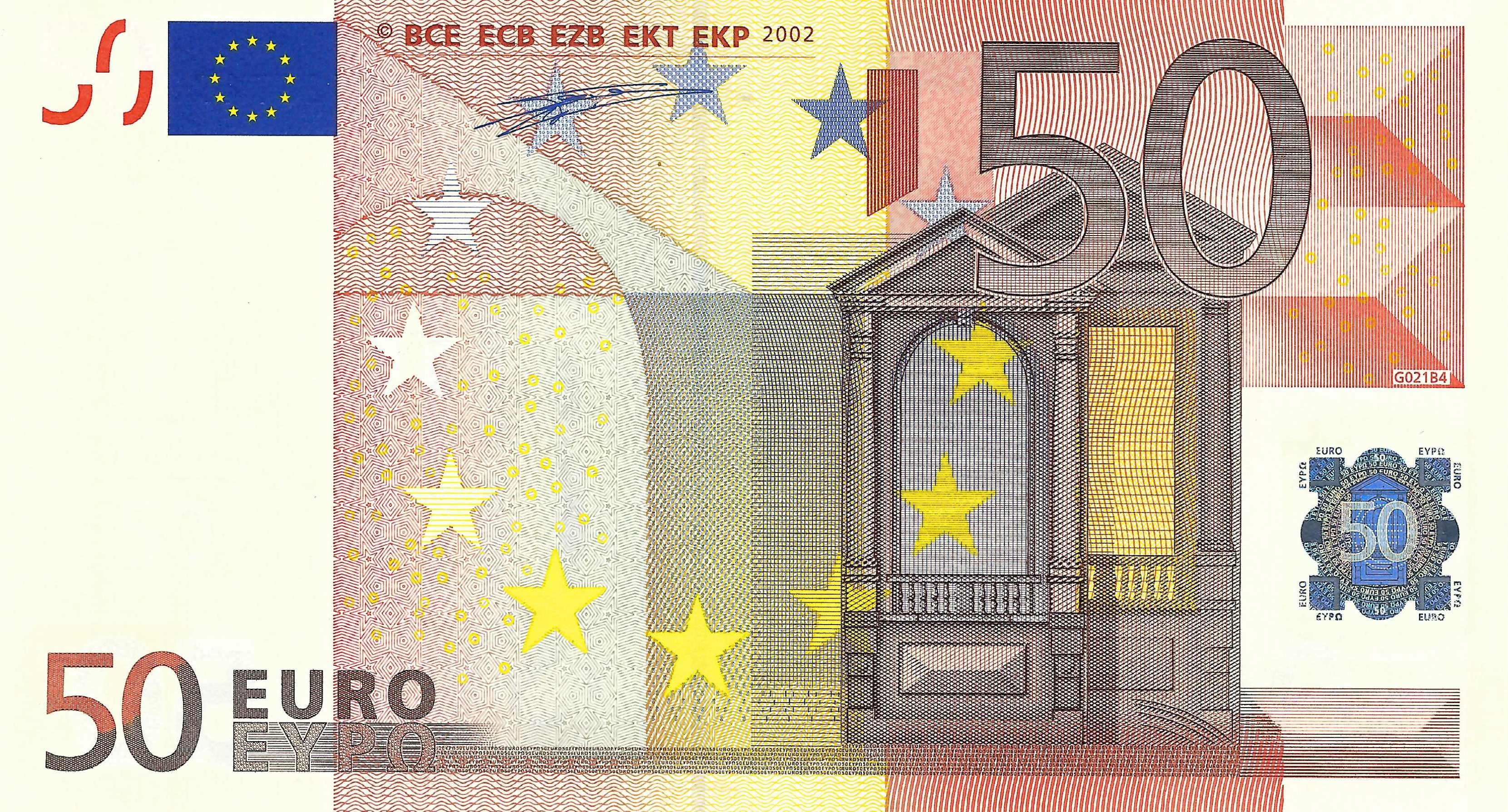 50 Euro biljet 2002 met handtekening W.F. Duisenberg (X/P003)