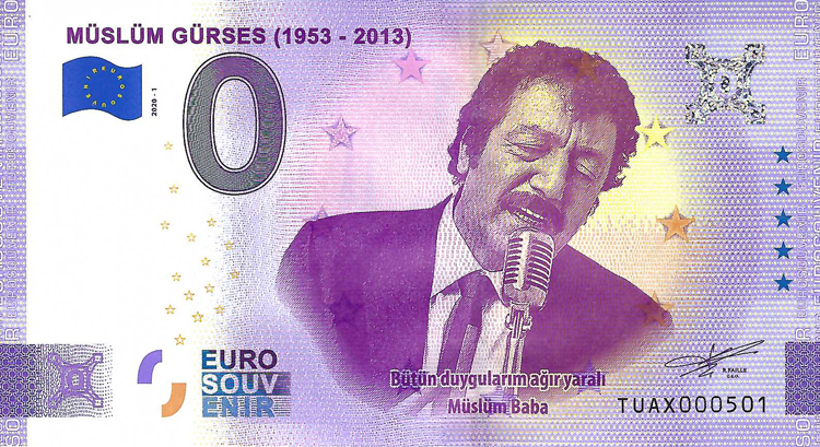 0 Euro biljet Turkije 2020 - Müslüm Gürses