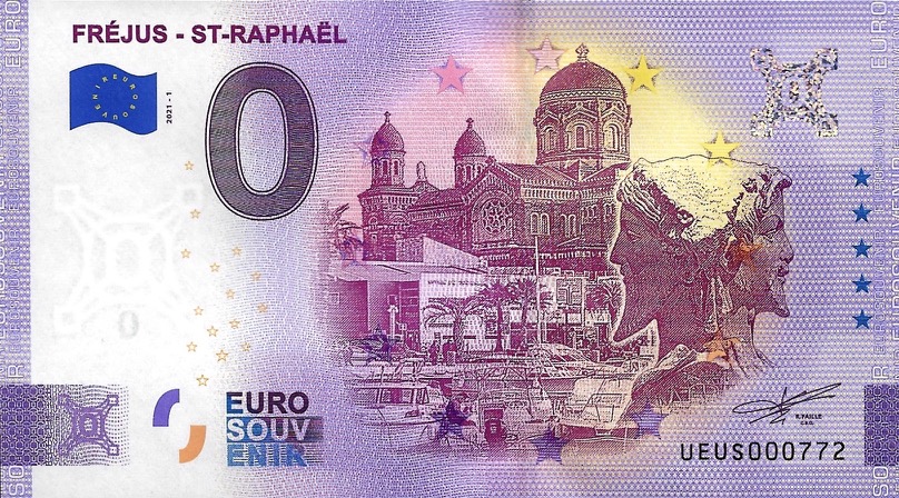 0 Euro biljet Frankrijk 2021 - Fréjus St. Raphaël ANNIVERSARY