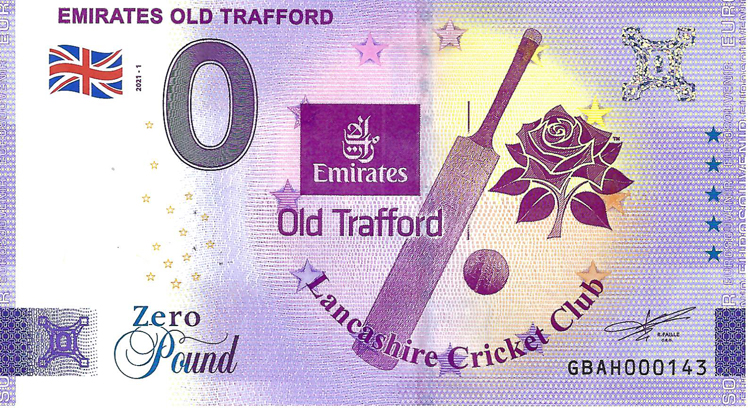 0 Pound biljet Engeland 2021 - Emirates Old Trafford