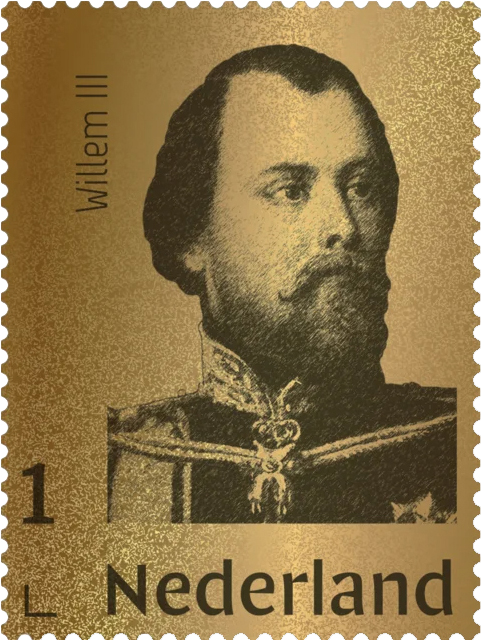 Nederland Gouden postzegel Koning Willem III 2020