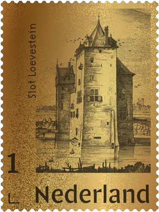 Nederland Gouden postzegel Slot Loevestein 2021