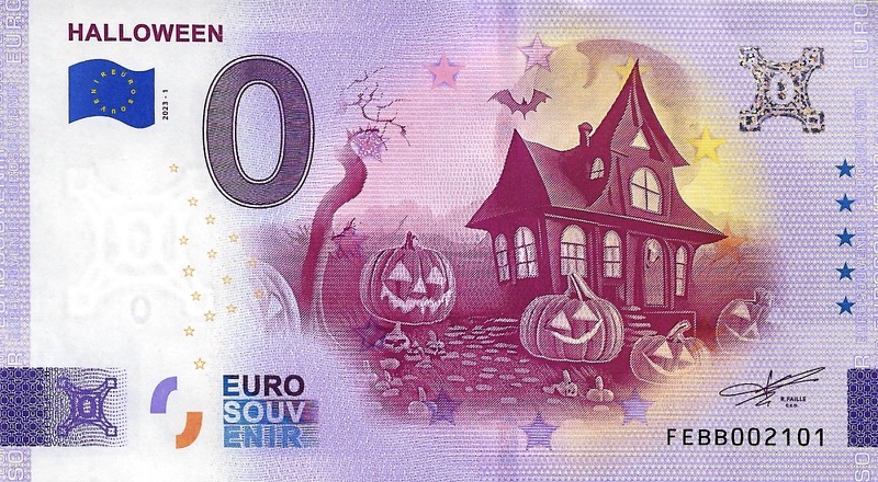 0 Euro biljet Malta 2023 - Halloween