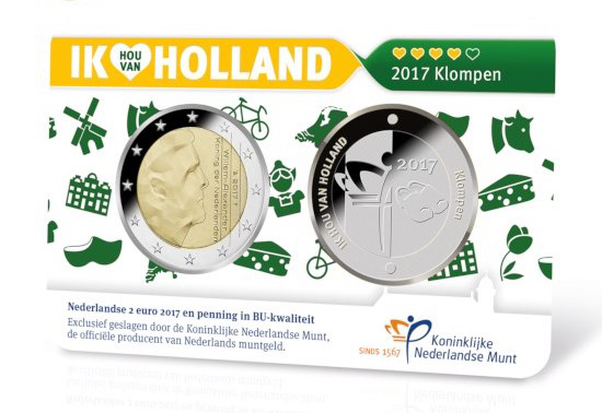Holland Coin Card 2 Euro 2017 Coincard zilver