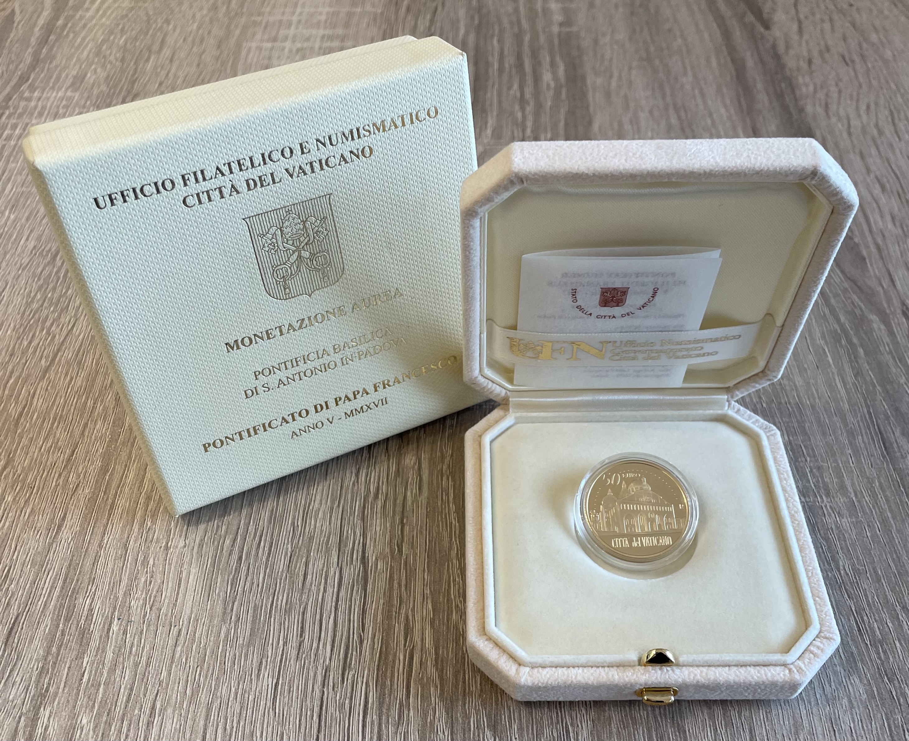 Vaticaan 50 euro goud 2017 Padova proof