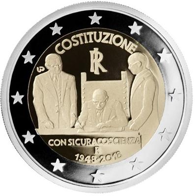 Italië 2 euro 2018 Grondwet UNC