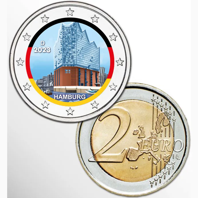 2 Euro munt kleur Duitsland 2023