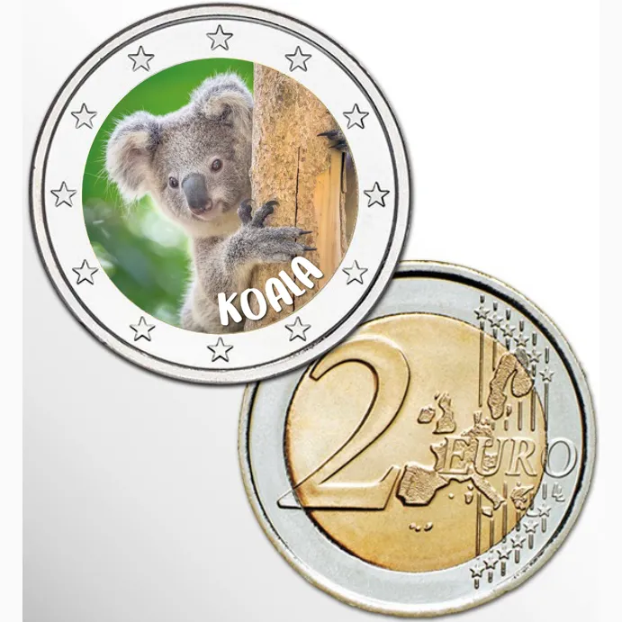 2 Euro munt kleur Koala