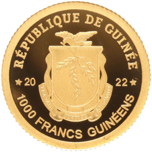 Koning Willem-Alexander 55 jaar verjaardagsmunt 1000 Francs 2022 Republiek Guinee