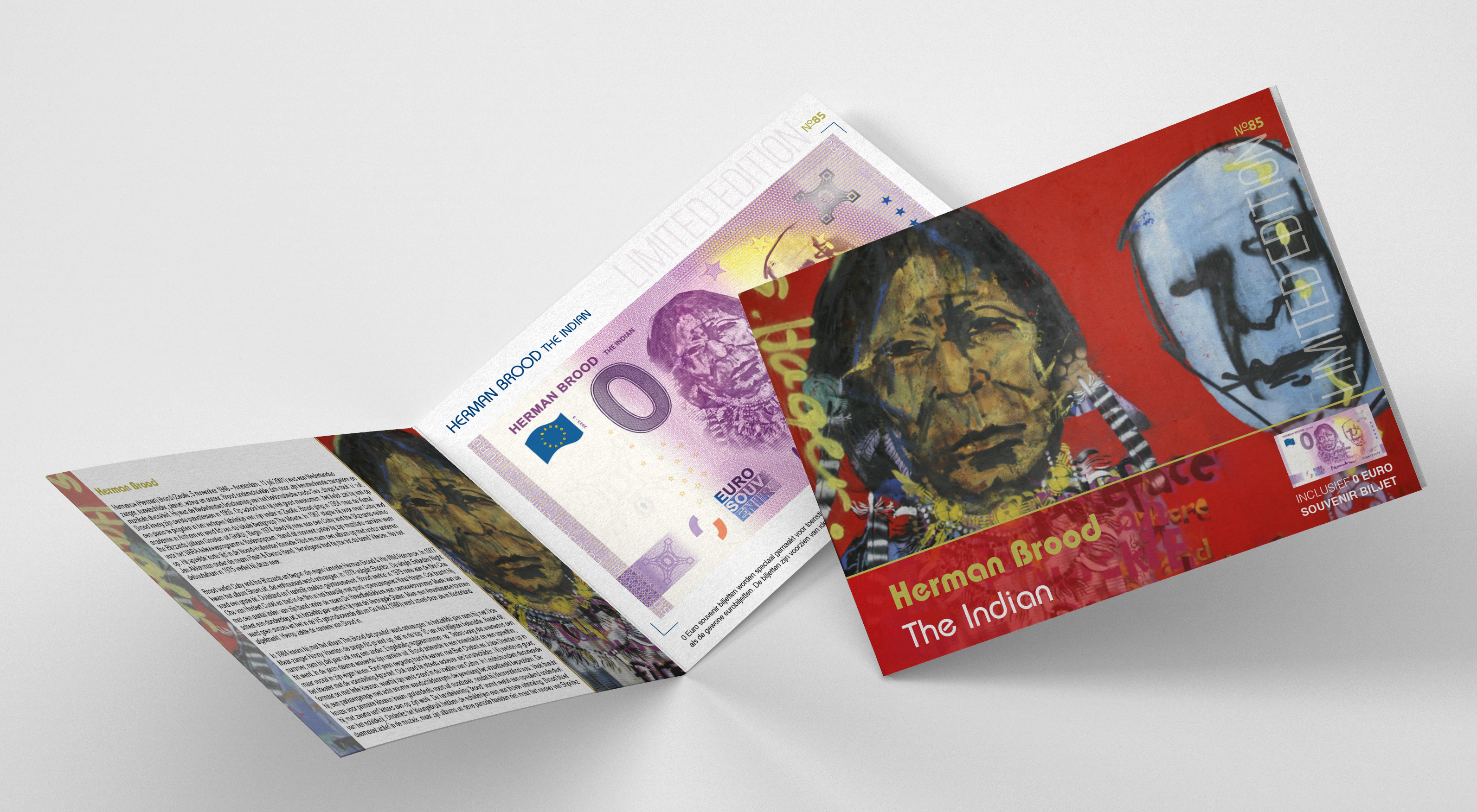 0 Euro biljet Nederland 2023 - Herman Brood The Indian LIMITED EDITION FIP#85