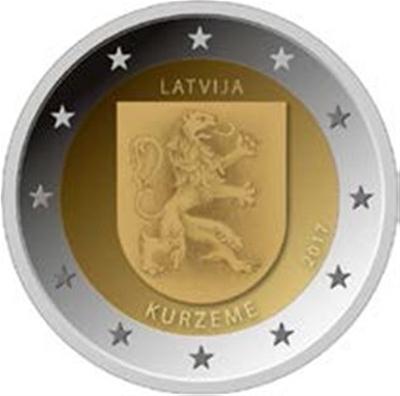 Letland 2 euro 2017 Kurzeme UNC