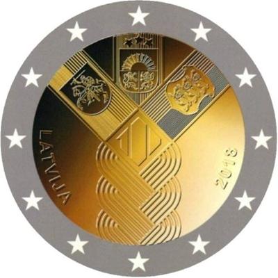 Letland 2 euro 2018 Baltische onafhankelijkheid UNC