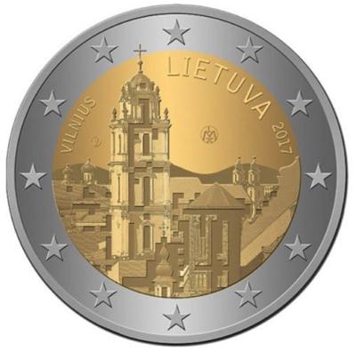 Litouwen 2 euro 2017 Vilnius UNC