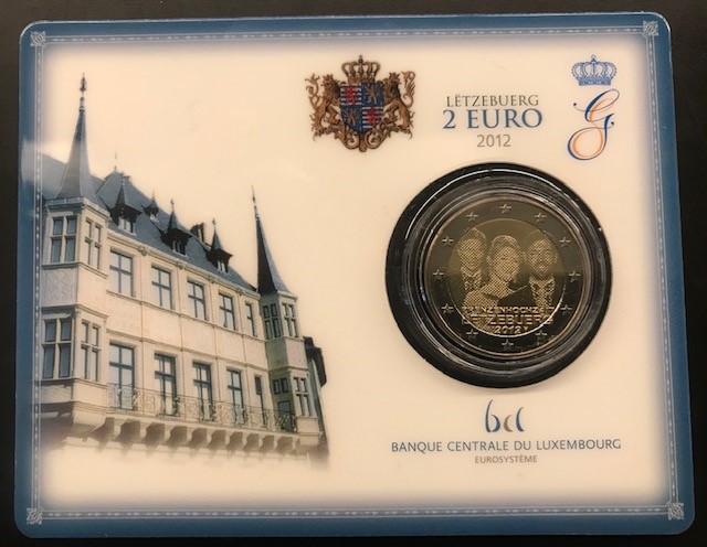 Luxemburg 2 euro 2012 coincard Huwelijk BU