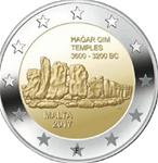 Malta 2 euro 2017c Hagar Qim mmt F in ster BU