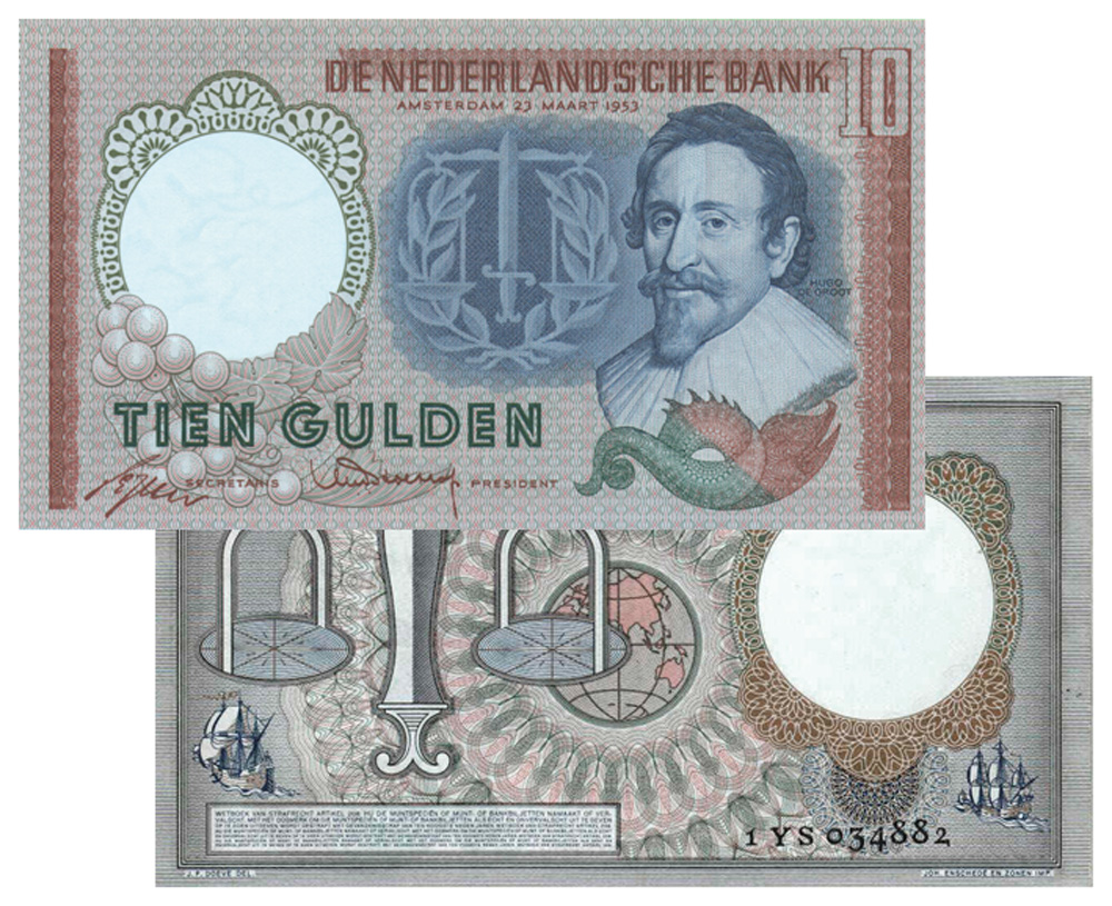 10 gulden 1953 Hugo de Groot 48-1b