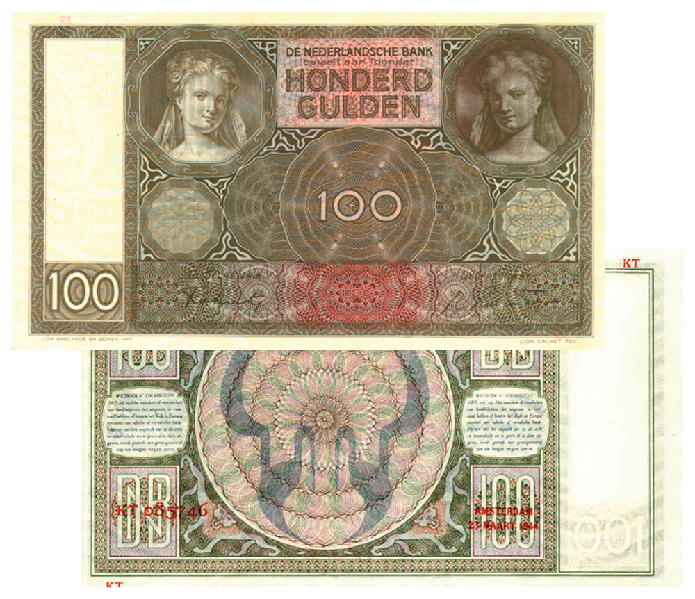 100 gulden 1930 Vrouwenkop 117-3